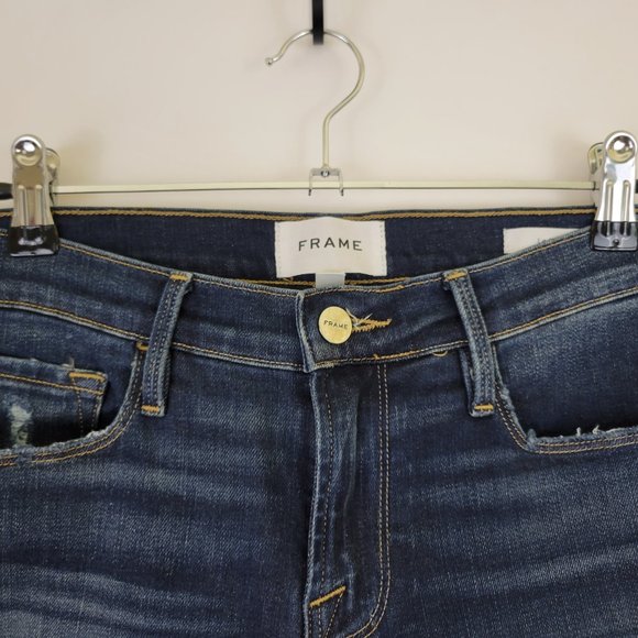 Frame Denim Garcon Relaxed Boyfriend Distressed Jean, Caribou Dark - Picture 4 of 14